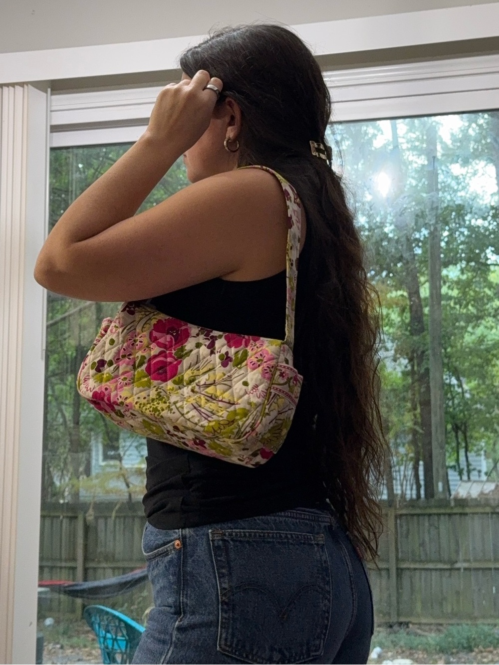 Vera Bradley “Knot just a Clutch” shoulder bag “Make me blush “ floral print